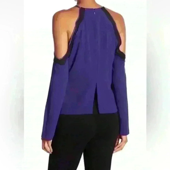Ramy Brook DEEP AMETHYST Purple Anya Cold Shoulder Blouse, US Small - Picture 3 of 16